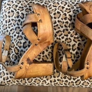 Bed Stu Leather Platform Sandals size 11